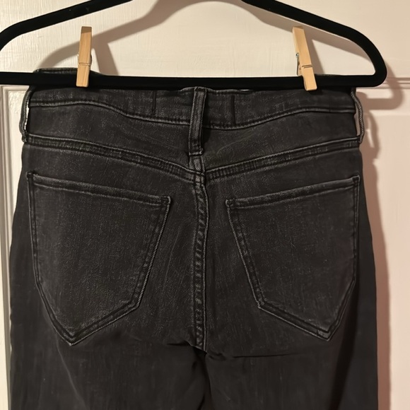Hollister High Rise Flare Faded Black Denim Jeans Raw Hem 5 R 27 waist 31 Length - Picture 10 of 12